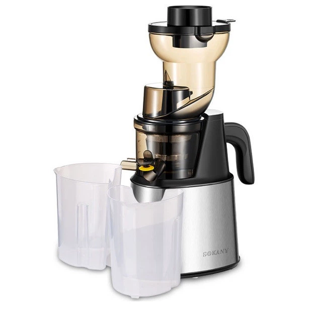 Sokany SK-01010 ხრახნიანი წვენსაწური და ნაყინის აპარატი (2 1-ში), 800ვტ, Ø80მმ, შავი/ნაცრისფერი