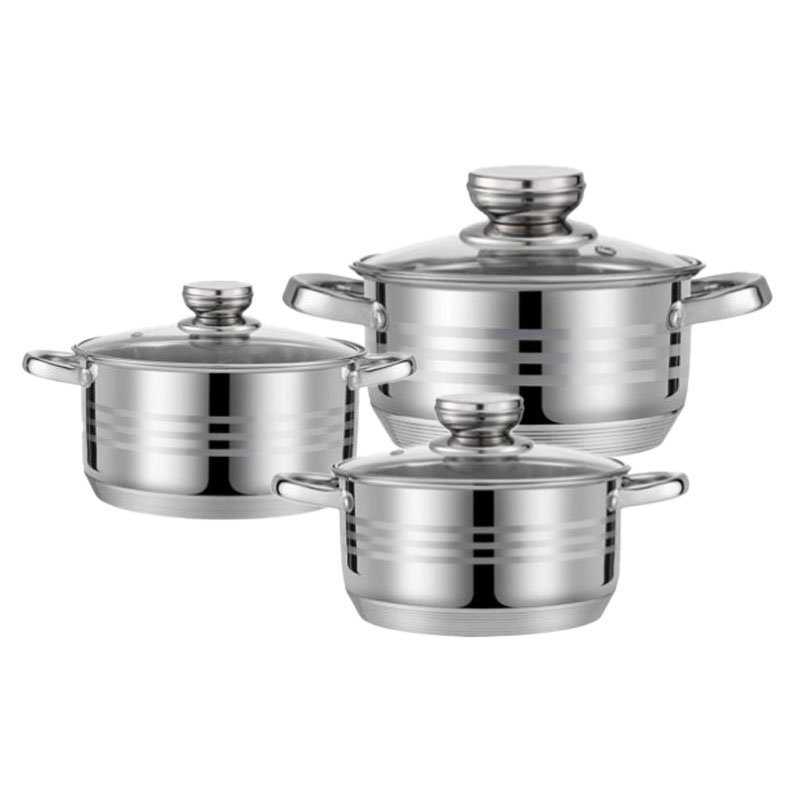 Haus Roland ქვაბების ნაკრები 3 ცალიანი 6.5 ლიტრი